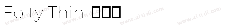 Folty Thin字体转换